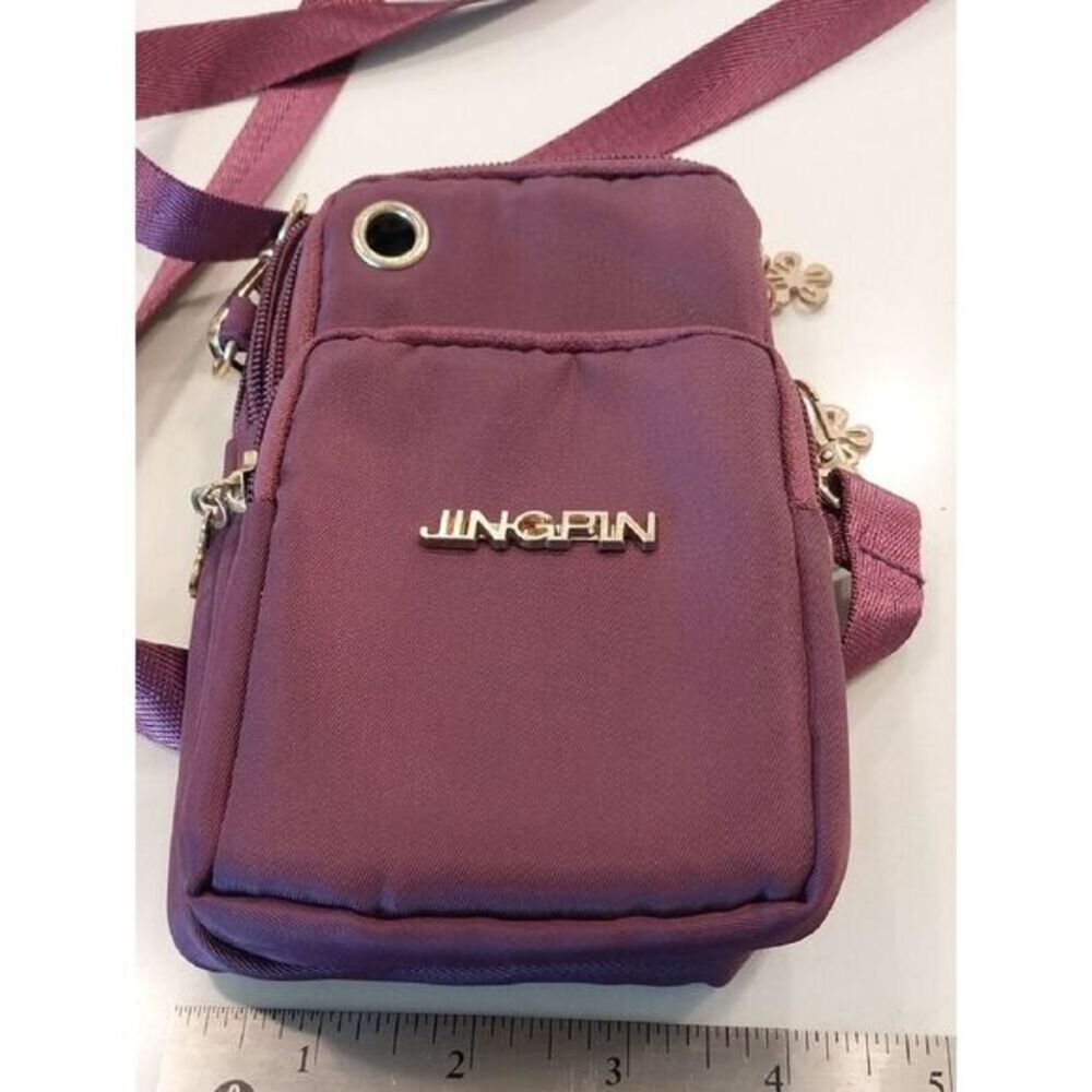 Women's Jingpin Phone Case Pouch with Teal Interior and Burgundy Exterior...New